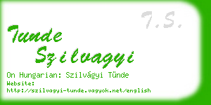 tunde szilvagyi business card